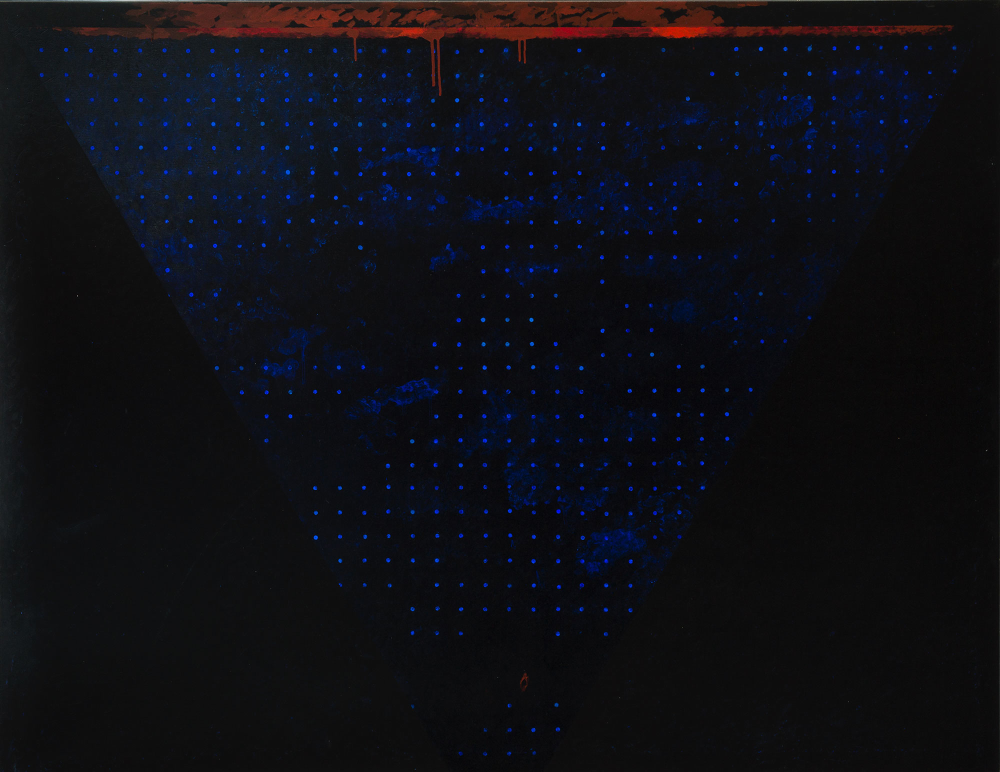 Kenneth Dingwall, Black Bleeding, 1974, acrylic on canvas, 160cm x 214cm