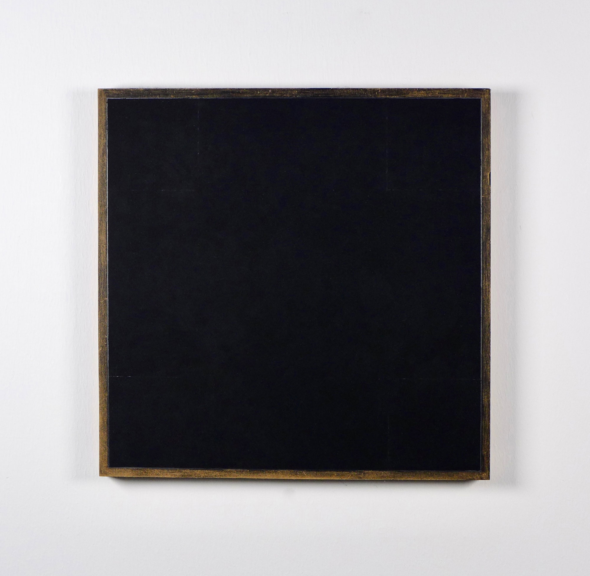 Kenneth Dingwall, Kasein Schwarz IV, 2012, casein and graphite on panel, 26.5cm x 26.5cm x 2cm