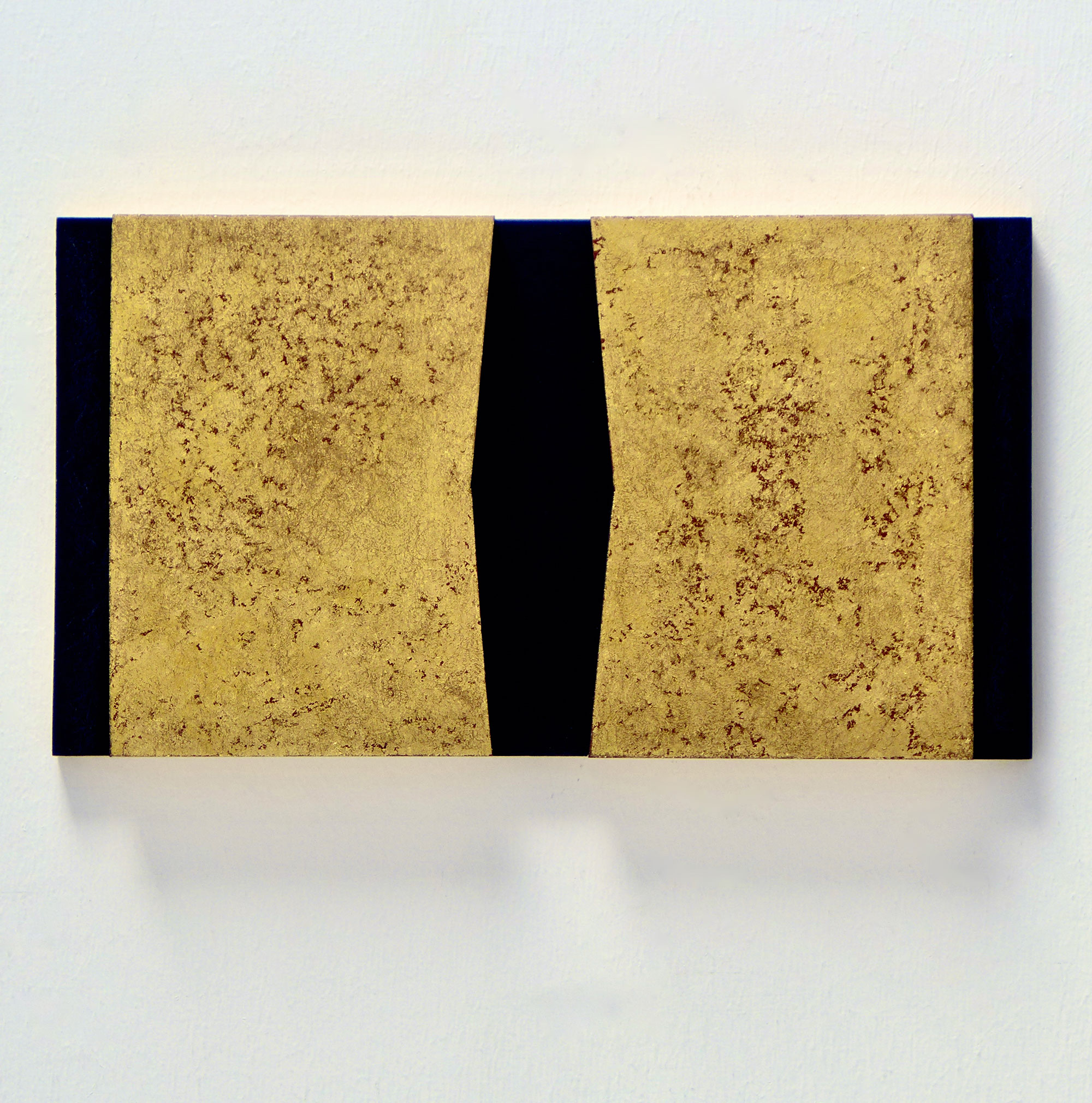 Kenneth Dingwall, Passage Series (III), 2012, casein, graphite and gold leaf on wood, 17.5cm x 30.5cm x 2cm