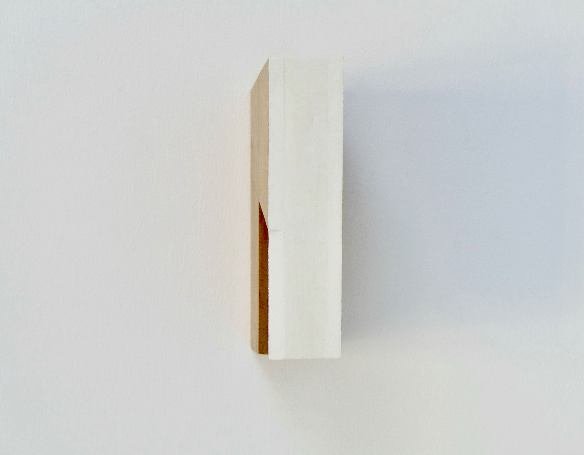 Kenneth Dingwall, Cross Purposes, 2012 22, graphite and casein on wood, 18cm x 4.5cm x 17.5cm