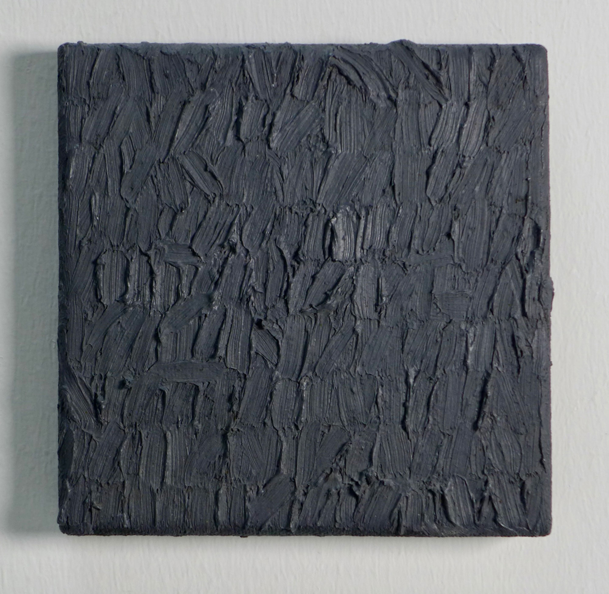 Kenneth Dingwall, Time grey II, 1976, oil and wax on canvas, 12.5cm x 12.5cm