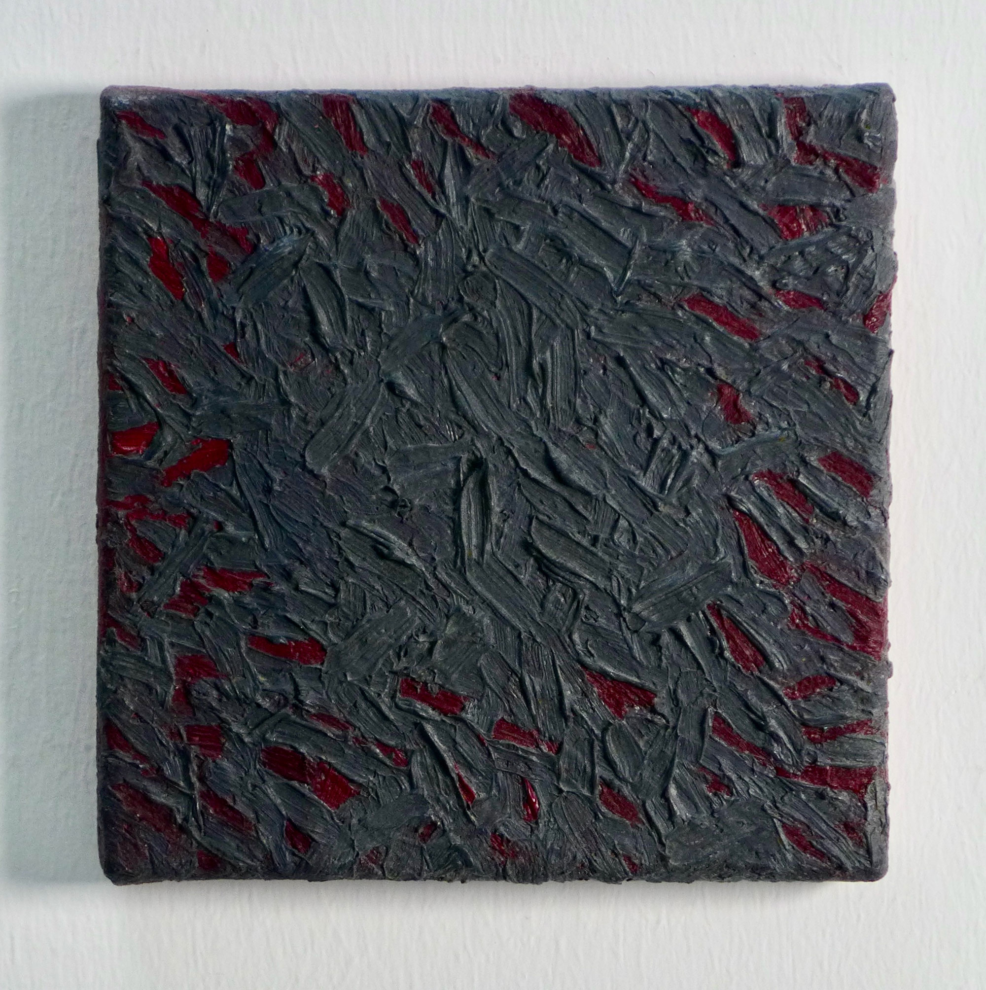 Kenneth Dingwall, Time grey I, 1976, oil and wax on canvas, 12.5cm x 12.5cm