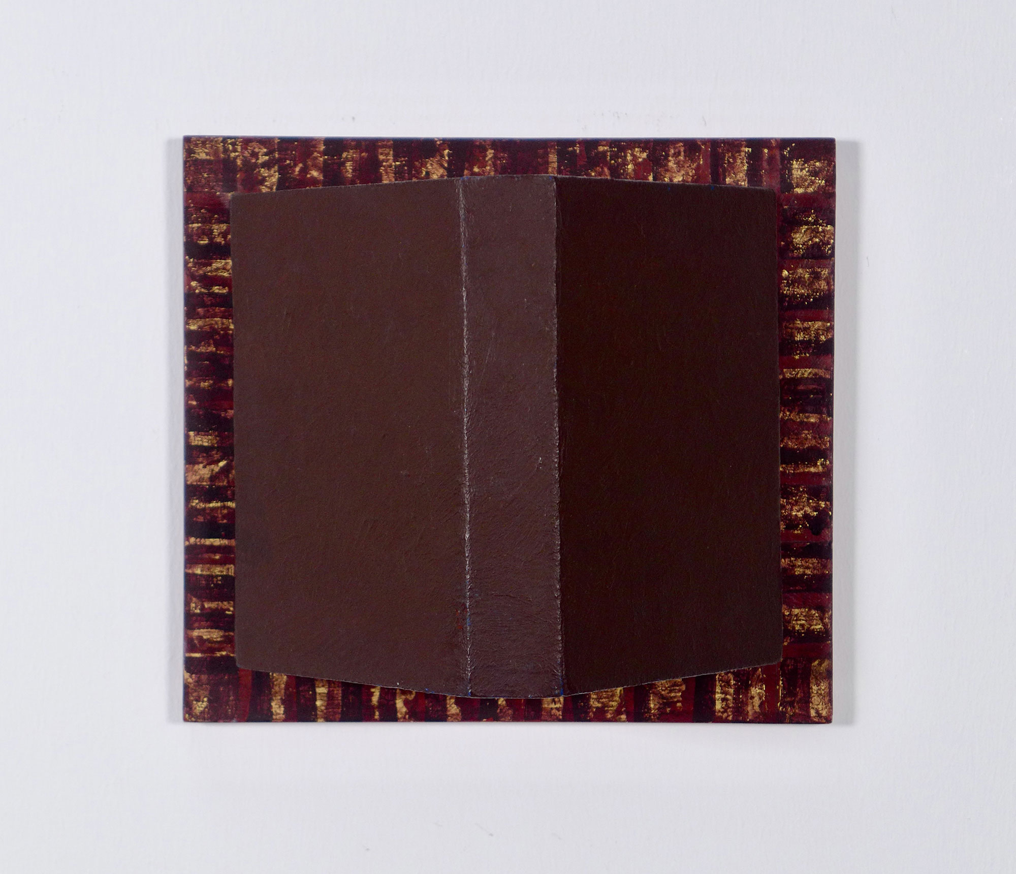 Kenneth Dingwall, Untitled, 1988, acrylic and gold leaf on wood, 18cm x 20cm x 11cm